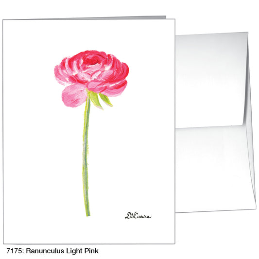 Ranunculus Light Pink, Greeting Card (7175)