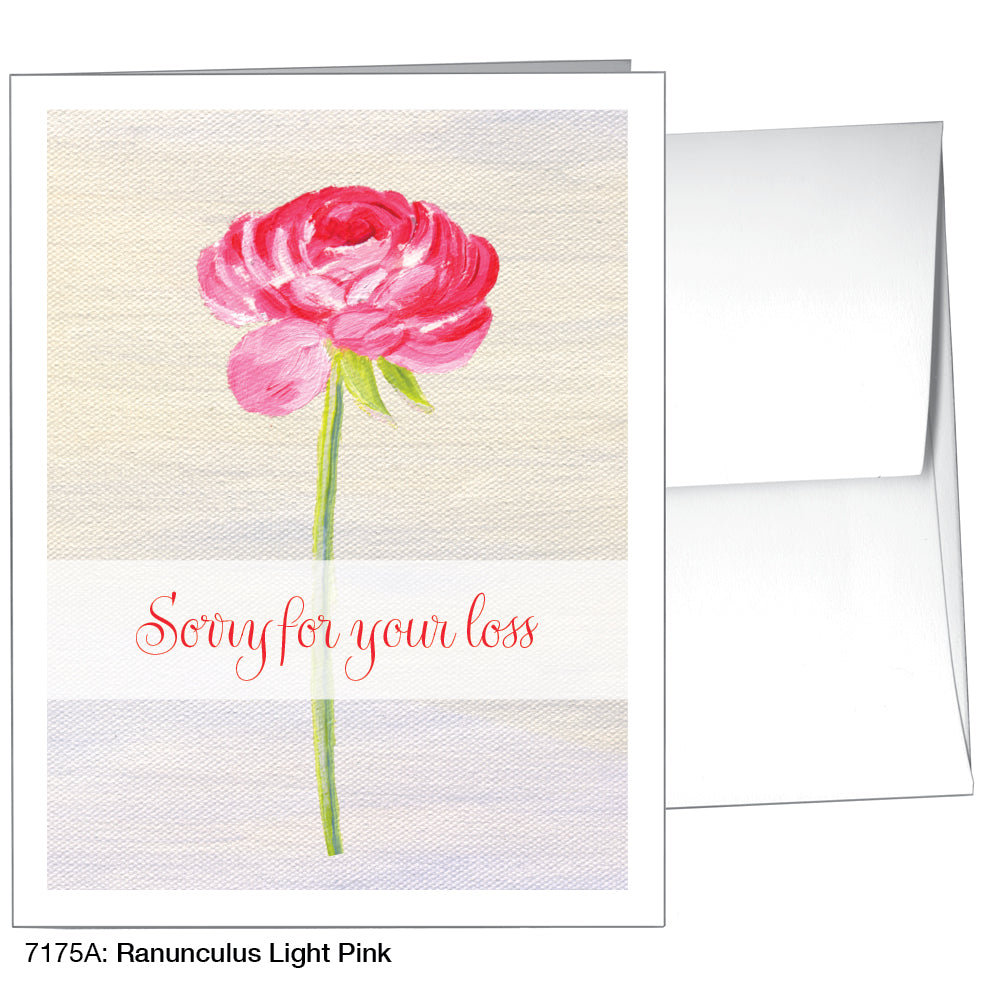 Ranunculus Light Pink, Greeting Card (7175A)