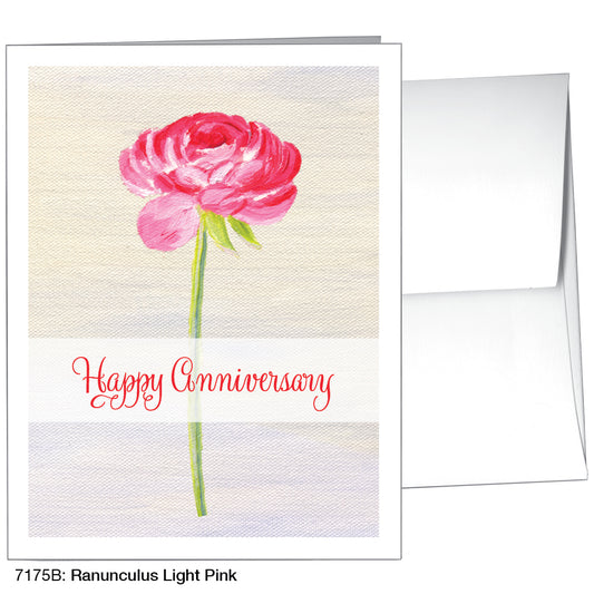 Ranunculus Light Pink, Greeting Card (7175B)