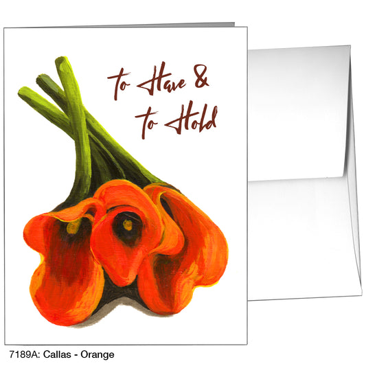 Callas - Orange, Greeting Card (7189A)