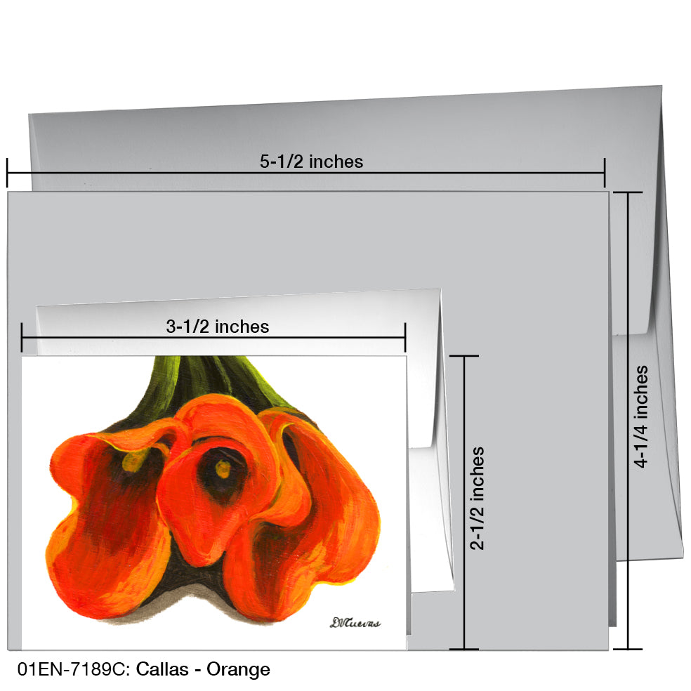 Callas - Orange, Greeting Card (7189C)