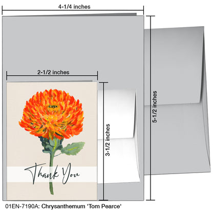 Chrysanthemum 'Tom Pearce', Greeting Card (7190A)