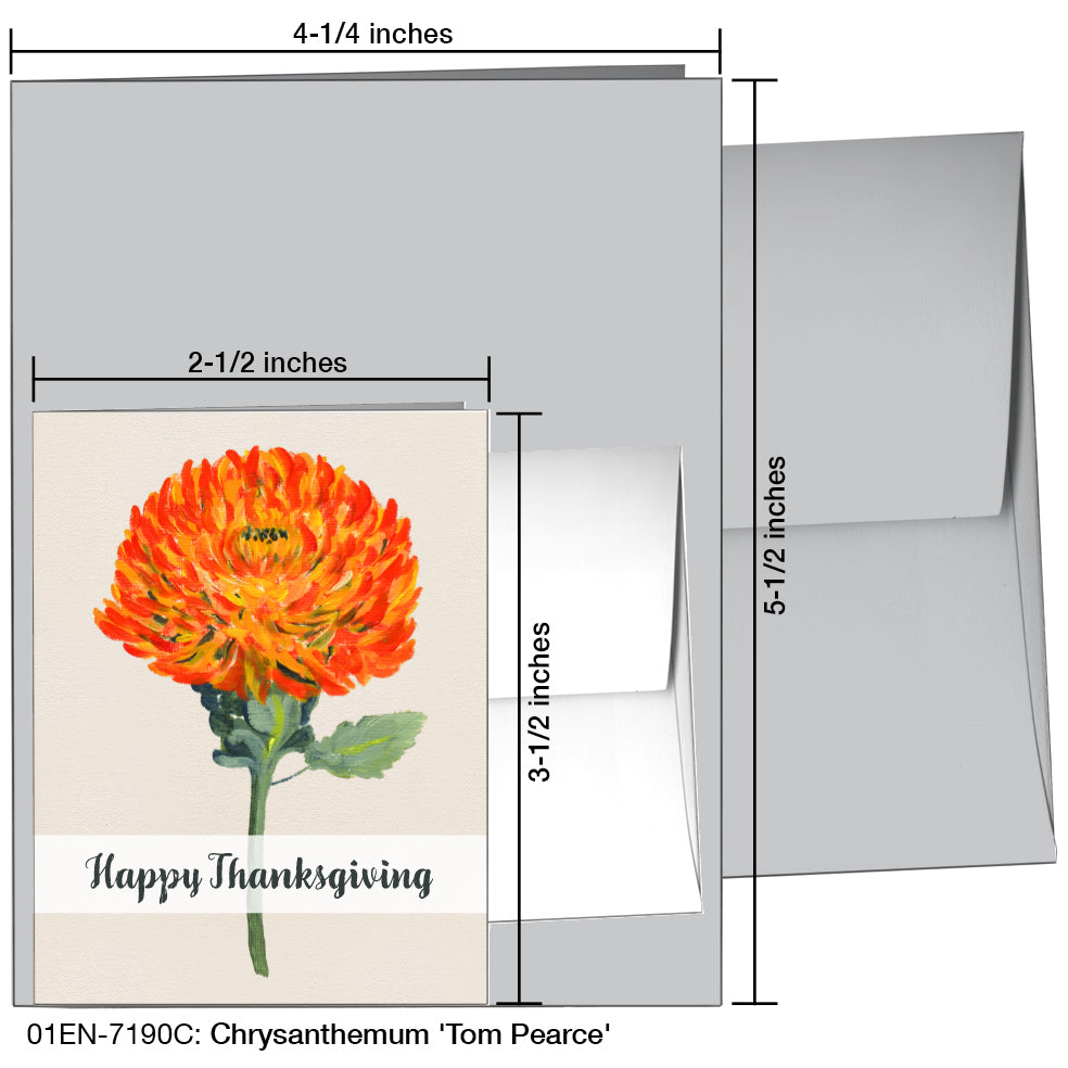 Chrysanthemum 'Tom Pearce', Greeting Card (7190C)