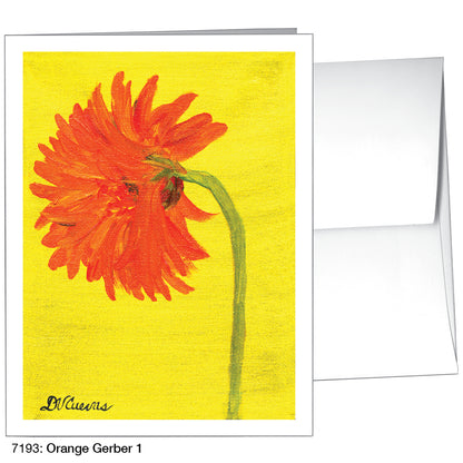 Orange Gerber 1, Greeting Card (7193)