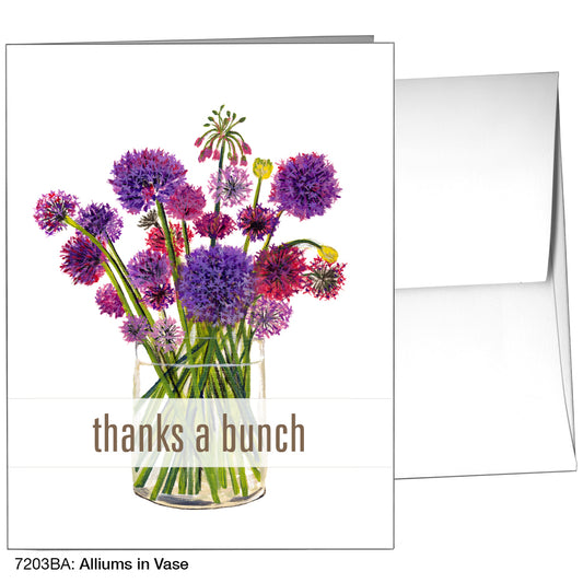 Alliums In Vase, Greeting Card (7203BA)