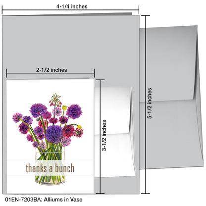 Alliums In Vase, Greeting Card (7203BA)