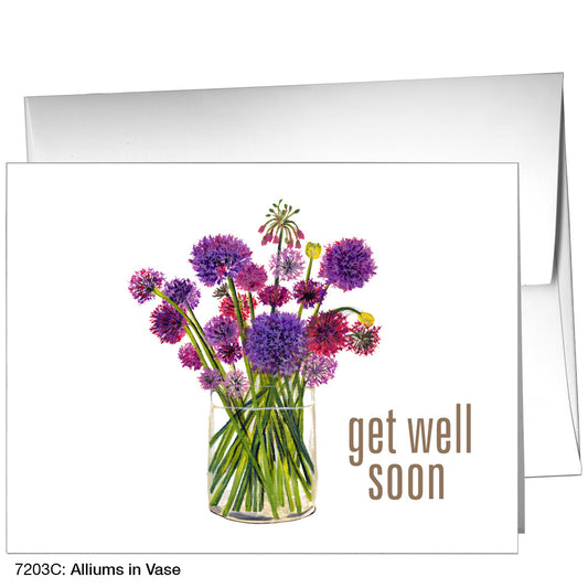 Alliums In Vase, Greeting Card (7203C)