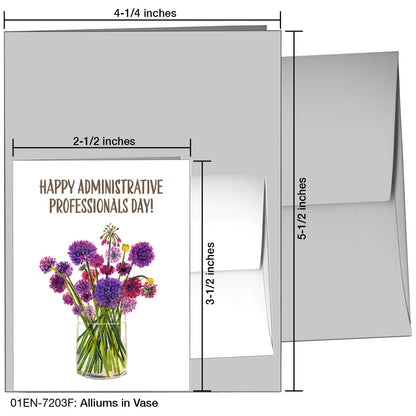 Alliums In Vase, Greeting Card (7203F)