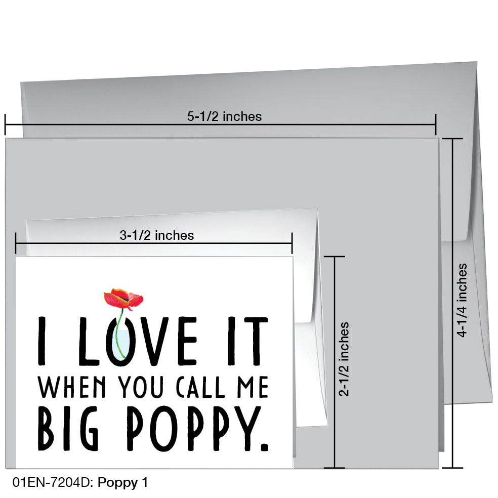 Poppy 01, Greeting Card (7204D)