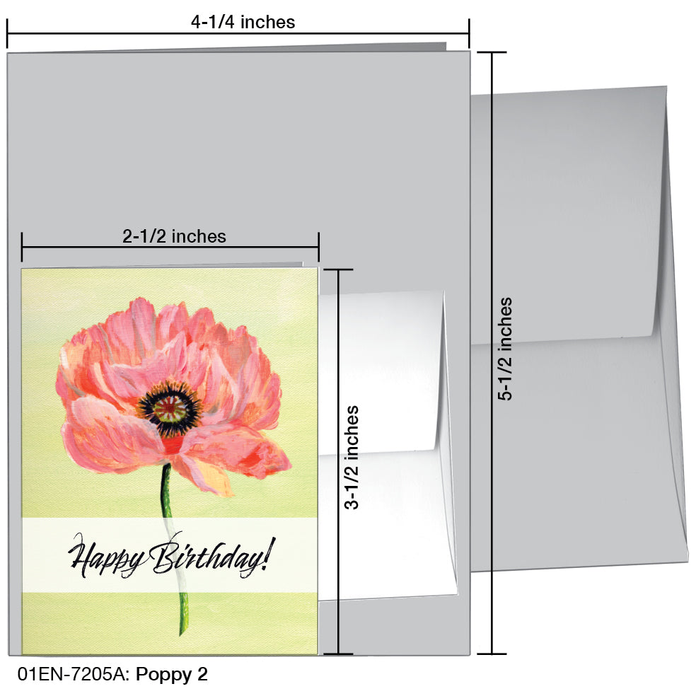 Poppy 02, Greeting Card (7205A)