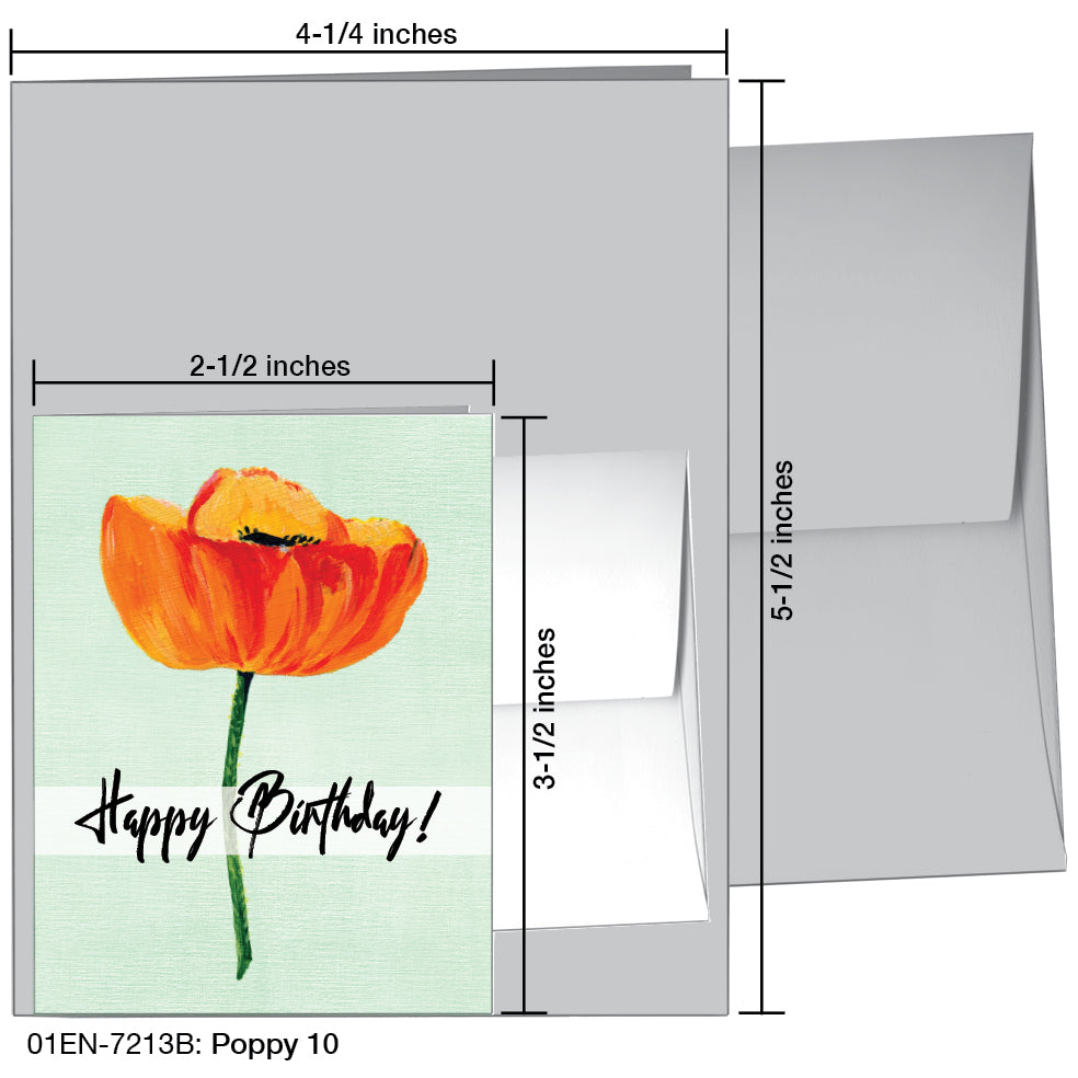 Poppy 10, Greeting Card (7213B)