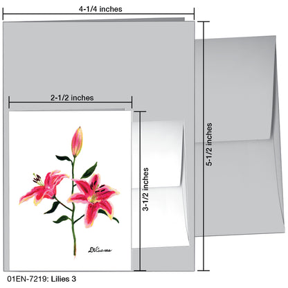 Lilies 3, Greeting Card (7219)