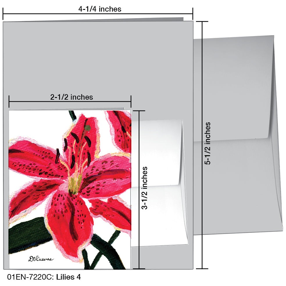 Lilies 4, Greeting Card (7220C)