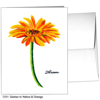 Gerber In Yellow & Orange, Greeting Card (7231)