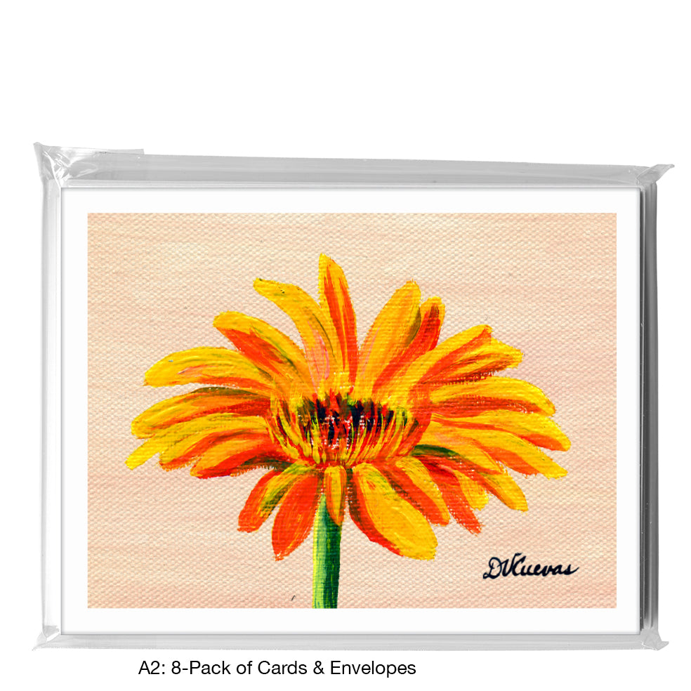Gerber In Yellow & Orange, Greeting Card (7231C)