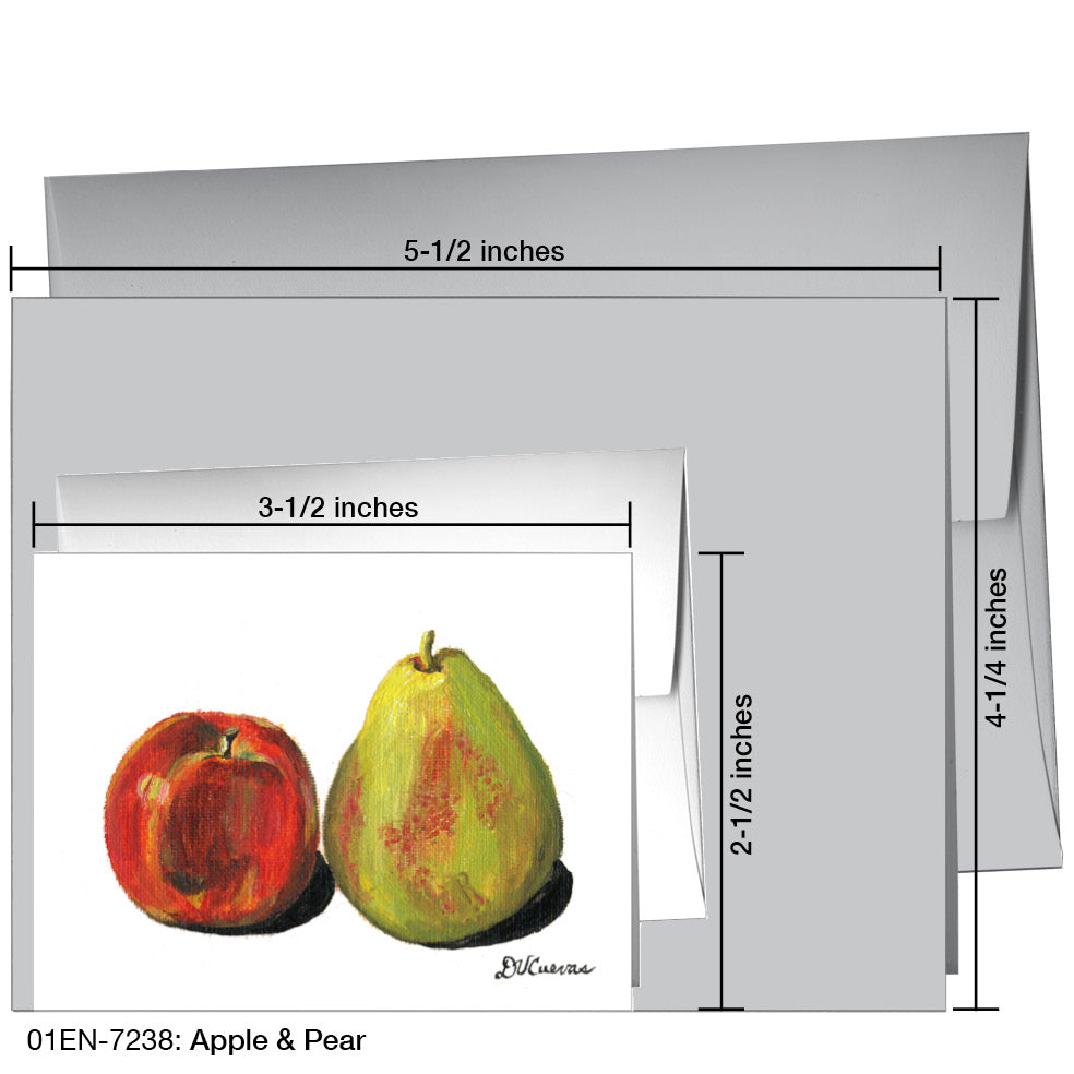 Apple & Pear, Greeting Card (7238)