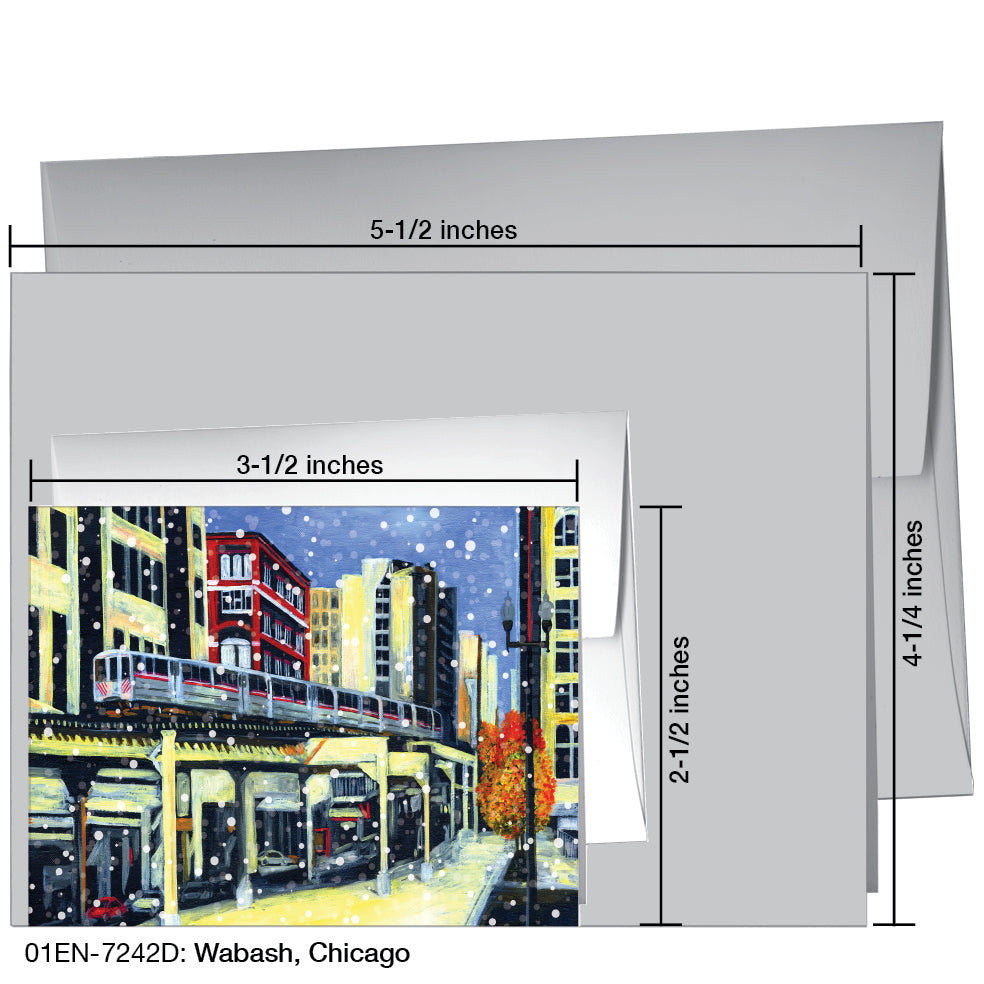 Wabash, Chicago, Greeting Card (7242D)