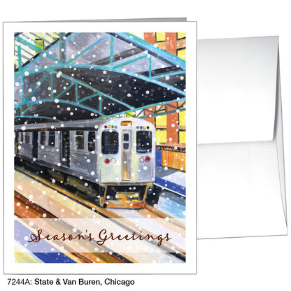 State & Van Buren, Chicago, Greeting Card (7244A)