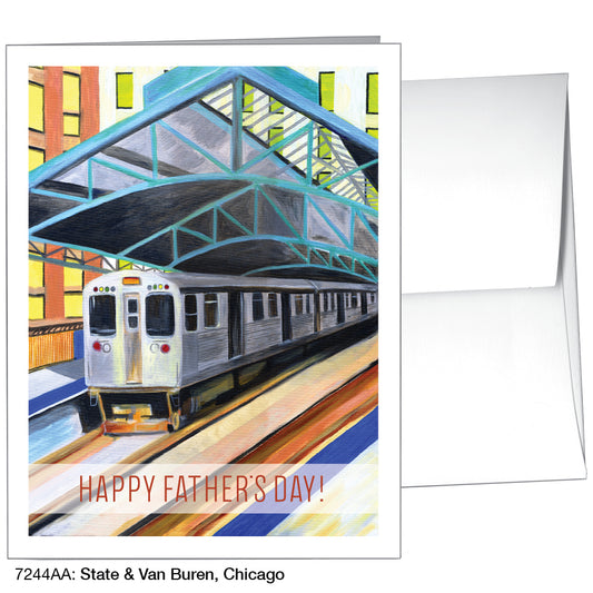 State & Van Buren, Chicago, Greeting Card (7244AA)