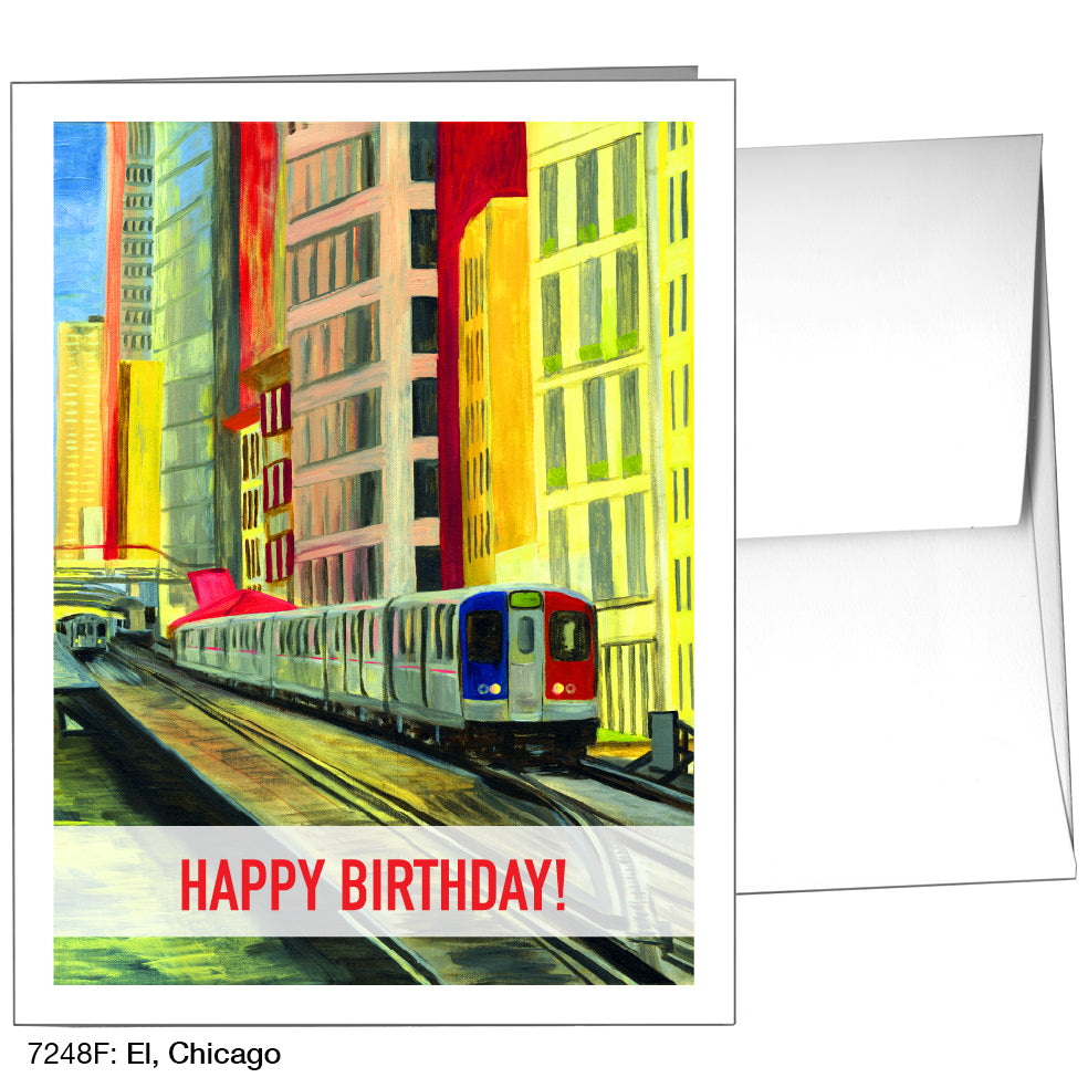 El, Chicago, Greeting Card (7248F)