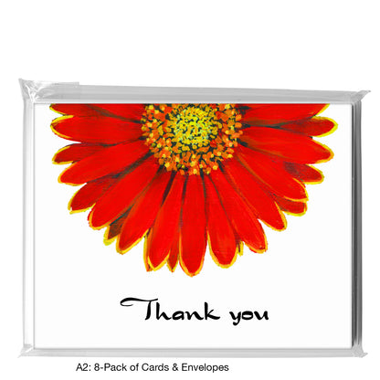 Gerber Red With Yellow, Greeting Card (7259E)