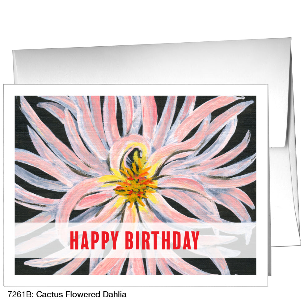 Cactus Flowered Dahlia, Greeting Card (7261B)