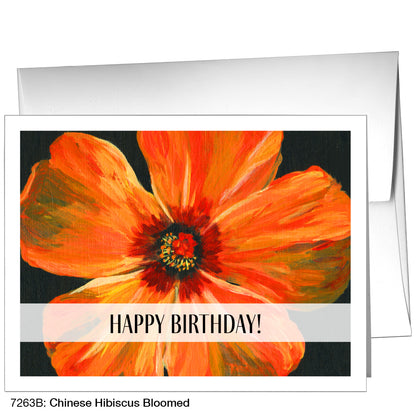 Chinese Hibiscus Bloomed, Greeting Card (7263B)