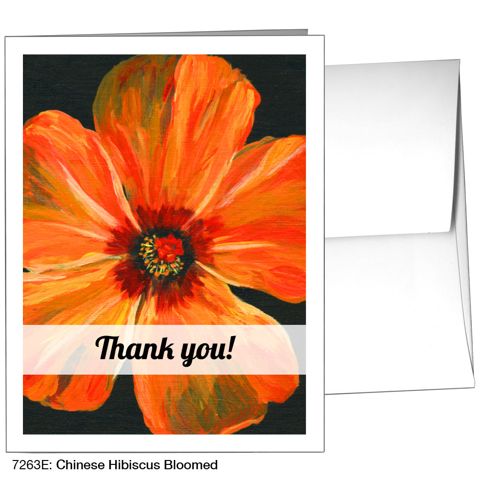 Chinese Hibiscus Bloomed, Greeting Card (7263E)