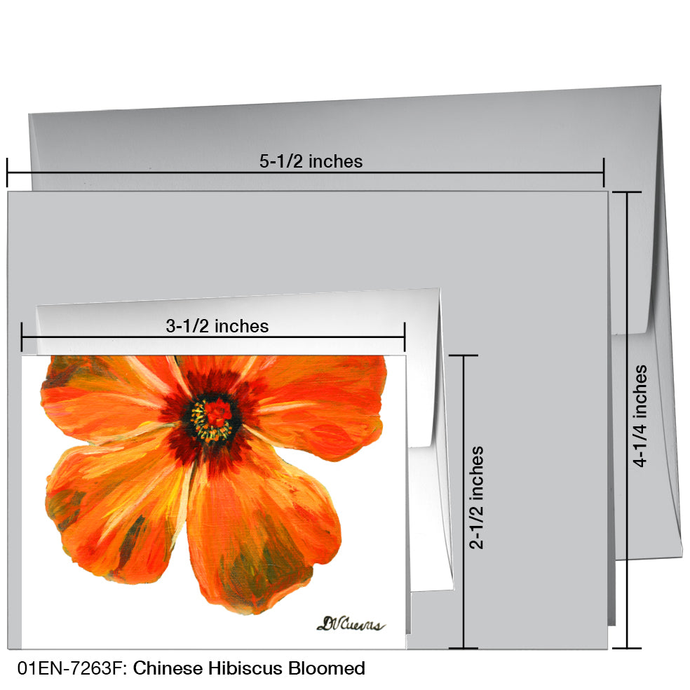 Chinese Hibiscus Bloomed, Greeting Card (7263F)