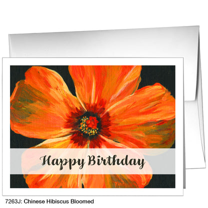 Chinese Hibiscus Bloomed, Greeting Card (7263J)
