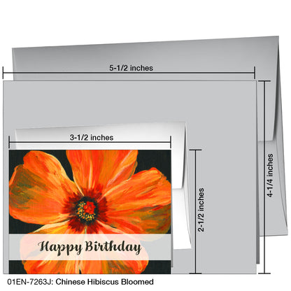 Chinese Hibiscus Bloomed, Greeting Card (7263J)