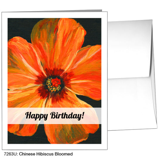 Chinese Hibiscus Bloomed, Greeting Card (7263U)