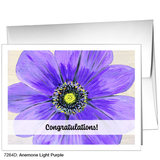 Anemone Light Purple, Greeting Card (7264D)