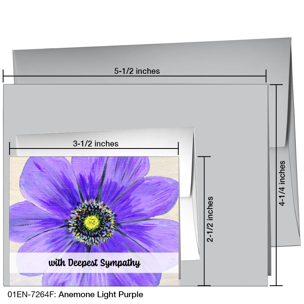 Anemone Light Purple, Greeting Card (7264F)