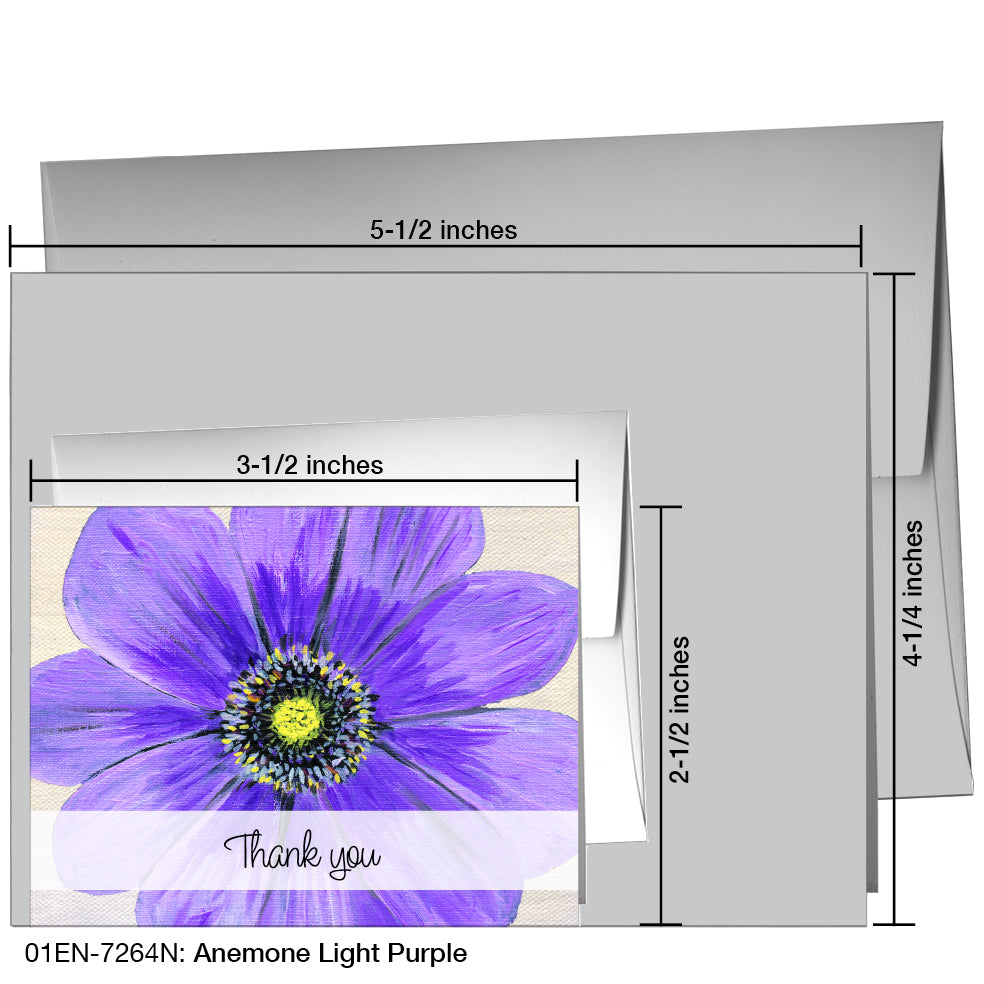 Anemone Light Purple, Greeting Card (7264N)