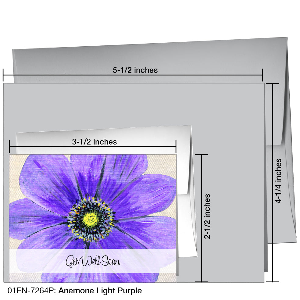 Anemone Light Purple, Greeting Card (7264P)