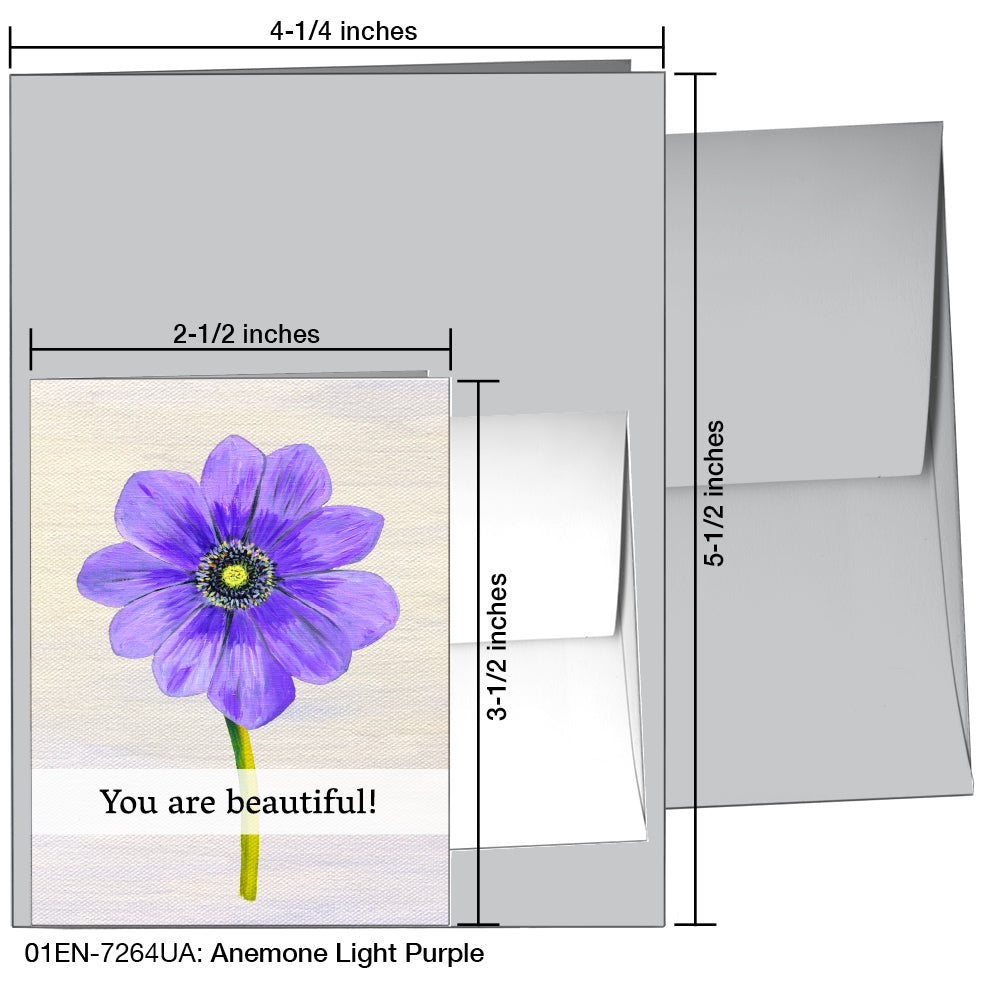 Anemone Light Purple, Greeting Card (7264UA)