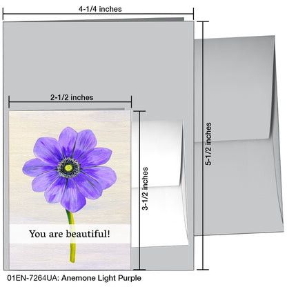Anemone Light Purple, Greeting Card (7264UA)