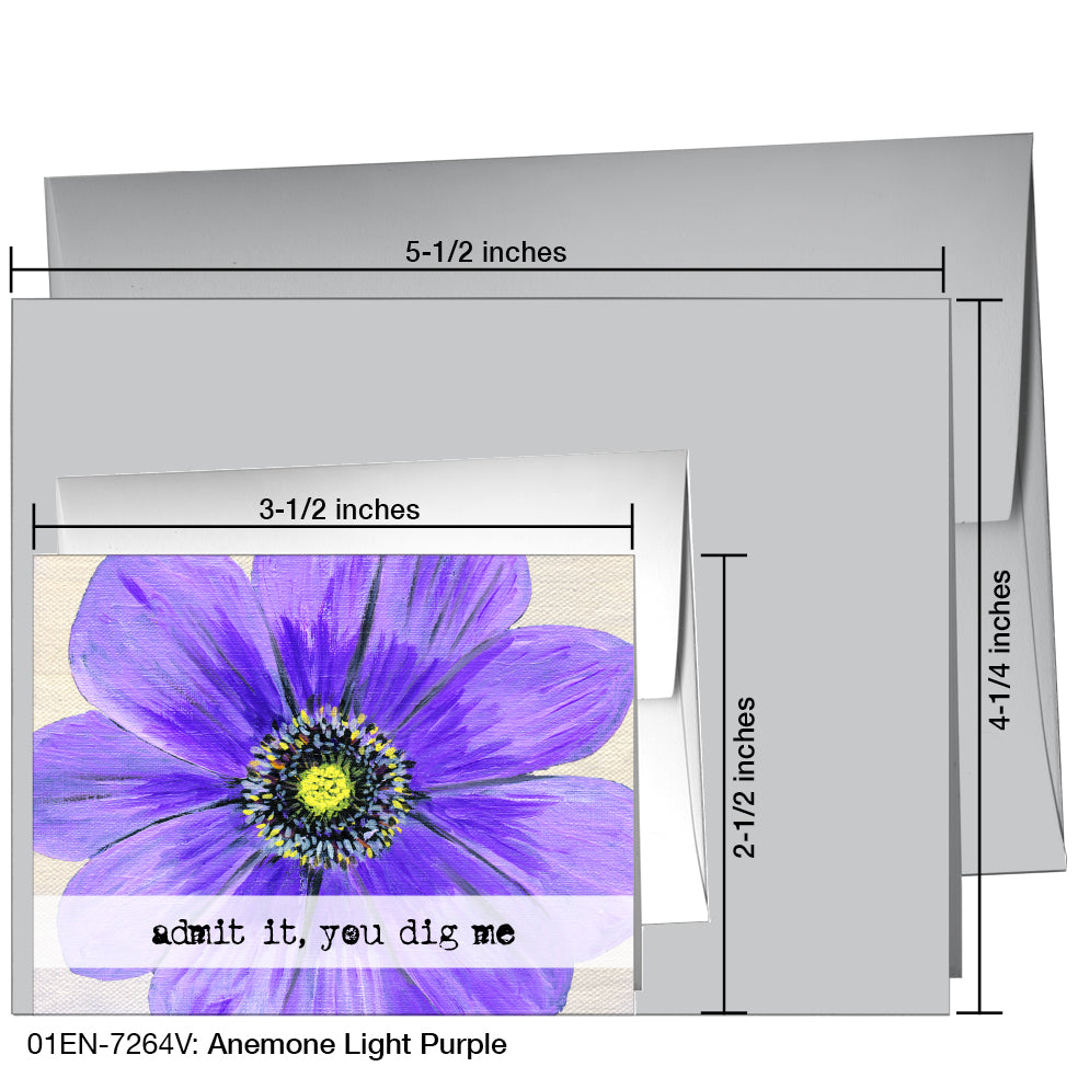 Anemone Light Purple, Greeting Card (7264V)