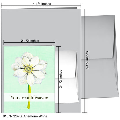 Anemone White, Greeting Card (7267B)