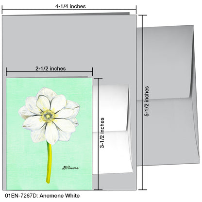 Anemone White, Greeting Card (7267D)