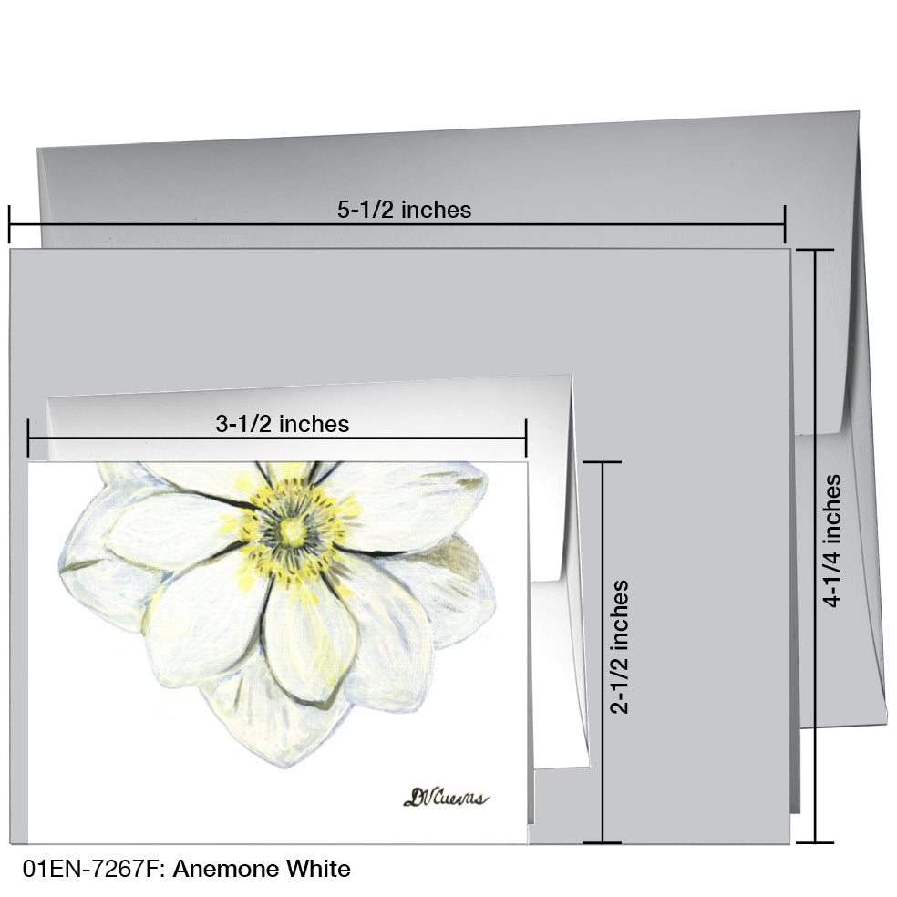 Anemone White, Greeting Card (7267F)