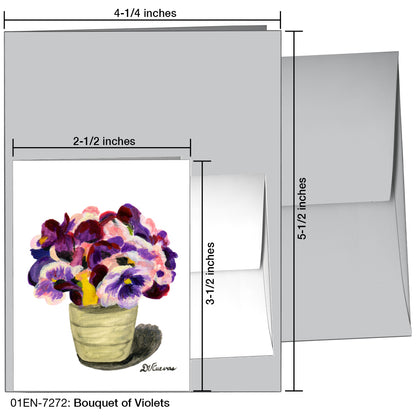 Bouquet Of Violets, Greeting Card (7272)