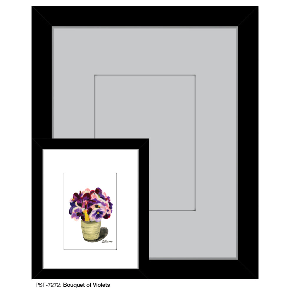 Bouquet Of Violets, Print (#7272)