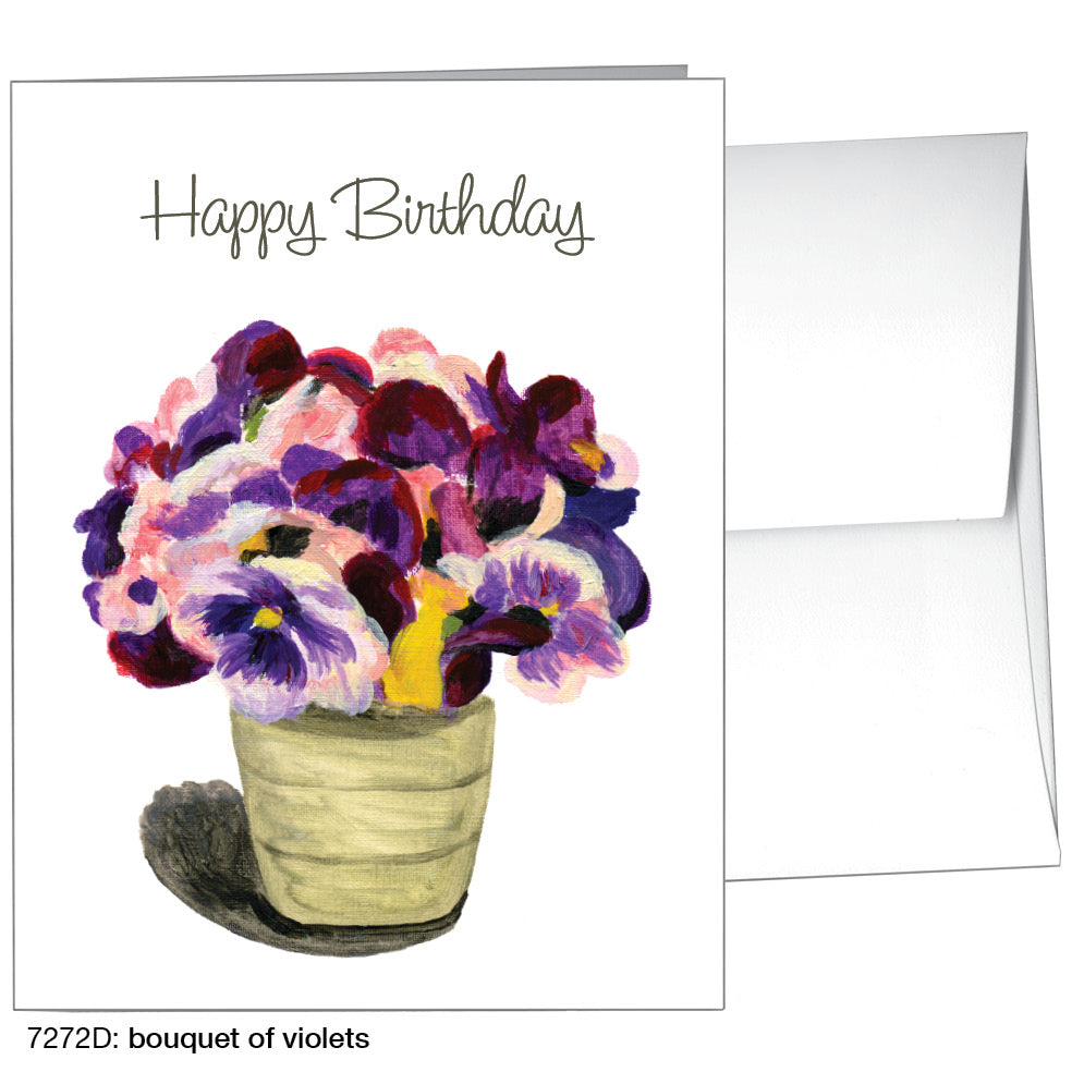 Bouquet Of Violets, Greeting Card (7272D)