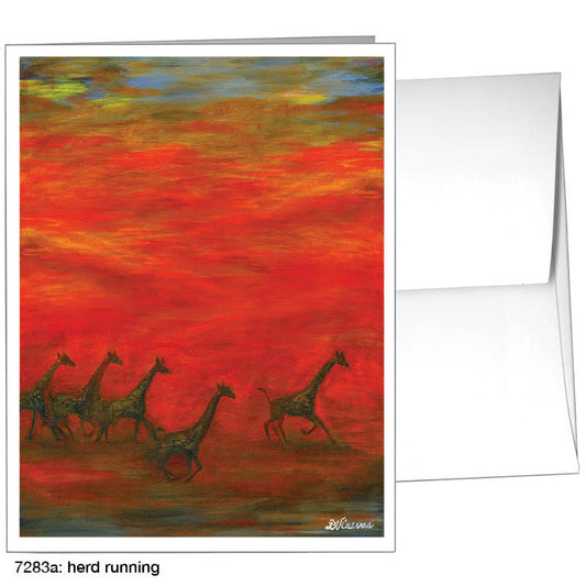 Herd Running, Greeting Card (7283A)