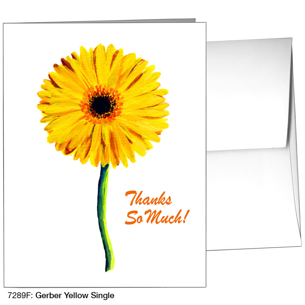 Gerber Yellow Single, Greeting Card (7289F)