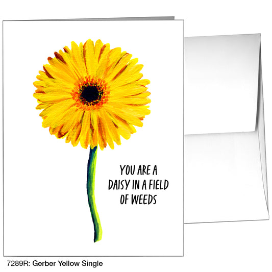 Gerber Yellow Single, Greeting Card (7289R)