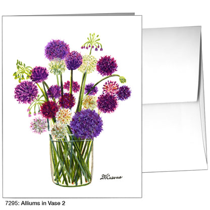 Alliums In Vase 2, Greeting Card (7295)