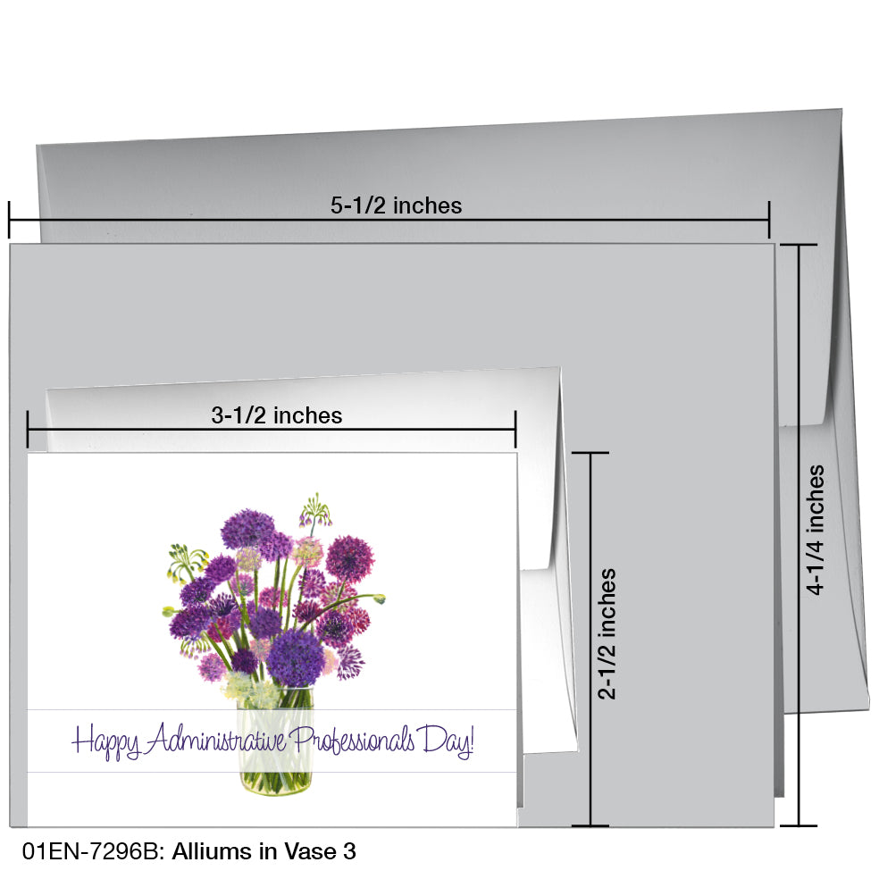 Alliums In Vase 3, Greeting Card (7296B)